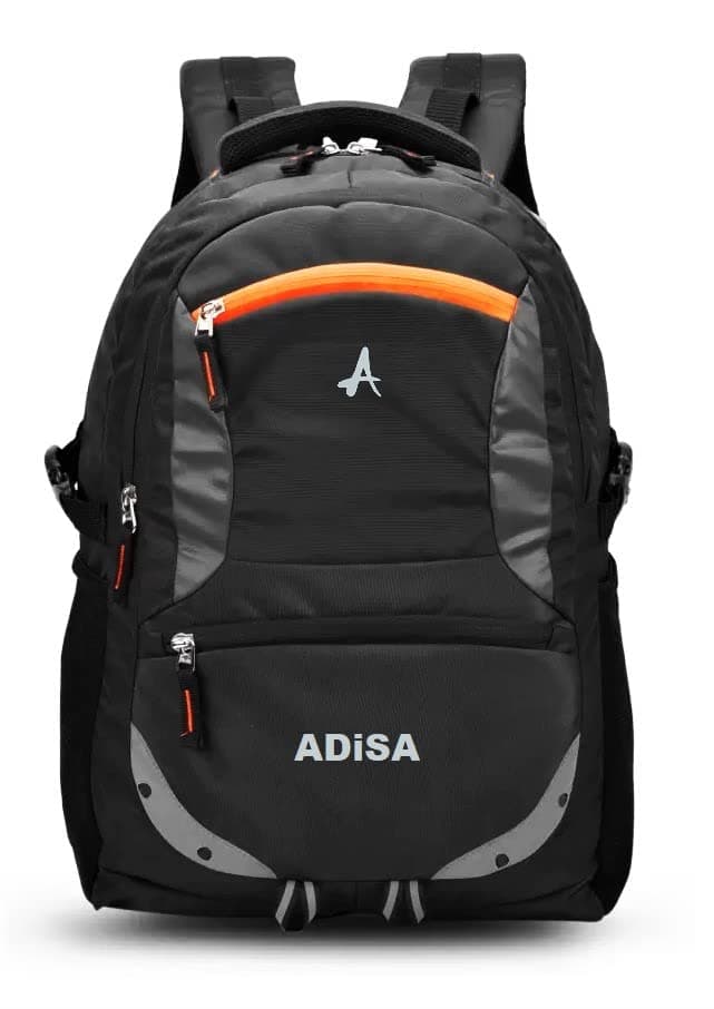 ADISA Laptop Backpack Office Bag College Travel Back Pack with rain Cover (BP058-BLA)