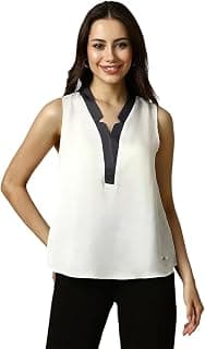 Allen Solly Women White Solid Formal Top