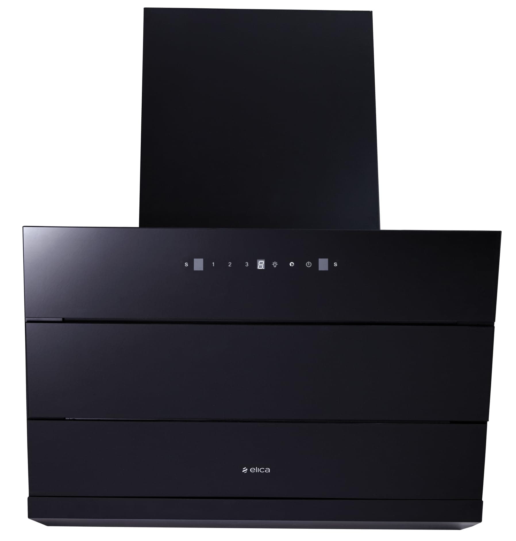 Elica 75cm 1500 m3/hr Filterless Autoclean Angular Kitchen Chimney with 15 Years Motor & 5 Years Comprehensive Warranty | EFL 3V 751 HAC LTW MS NERO | Black | Touch + Motion Sensor Control | Slant