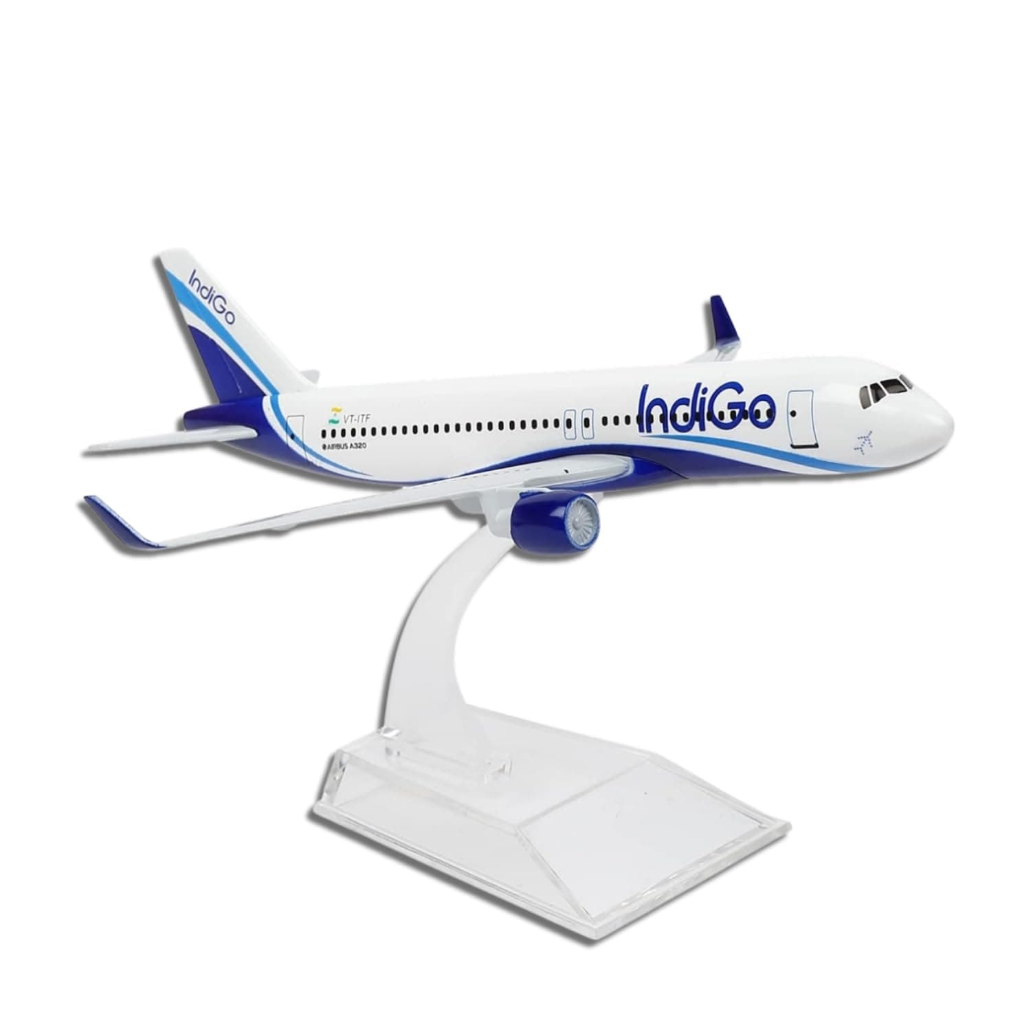 Western Era Indigo Airlines Aircraft 1:300 Scale Model | 16cm Metal Die-Cast Airplane with Acrylic Stand | Collectible Jet Plane for Display, Gifts, Office Décor | Collectors, Pilots, Enthusiasts