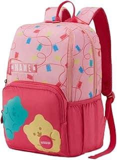 American Tourister Diddle 3.0, 21 L Volume 4 Compartment School Backpack with Front Organizer and Spacious Interiors for Girls - Gummy Pink
