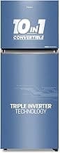 Haier 328 L, 3 Star, Convertible 10-in-1, Triple Inverter & Dual Fan Motor Technology, Frost Free Double Door Refrigerator (HEF-333BGI-P, Green Inox)