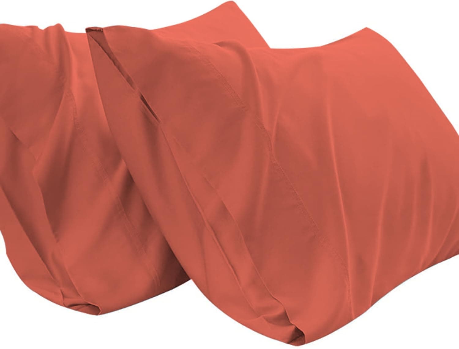 CCWB Pillow Covers Set of 2 Egyptian Cotton 750 Thread Count Softest Long Staple Hotel Quality Pillowcases (Coral, King- 20 x 36 Inches)