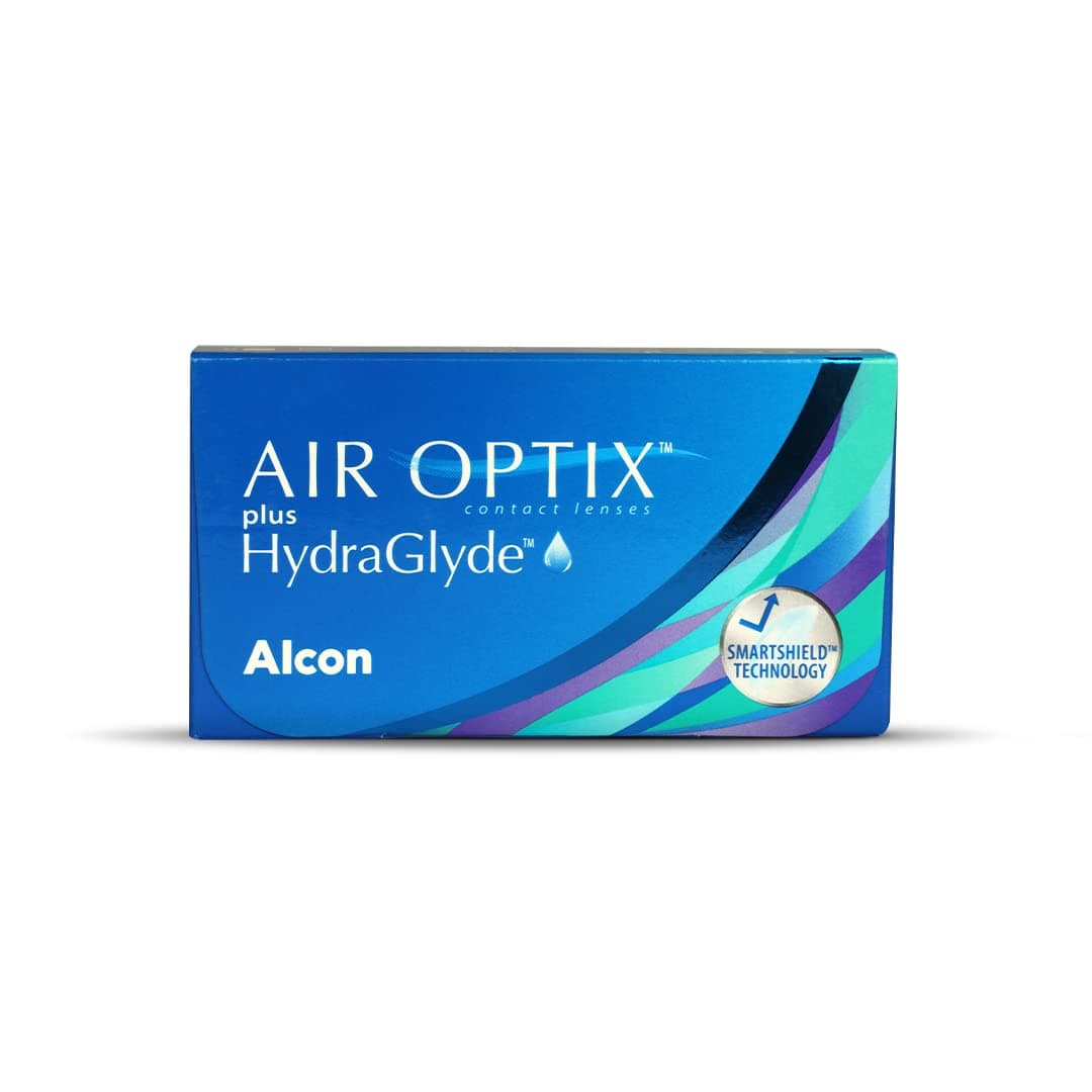 ALCON Air Optix Plus Hydraglyde - Monthly reusable contact lenses(-4.00, Spherical, Pack of 6) | From Alcon.