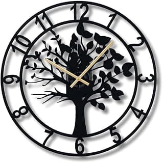 Metallic Analog Wall Clock for Home, Office, Living Room, Bedroom, Kids Room and Kitchen (40 X 40 Cm) | Big Size Stylish Latest Home Decor | (Battery Included)