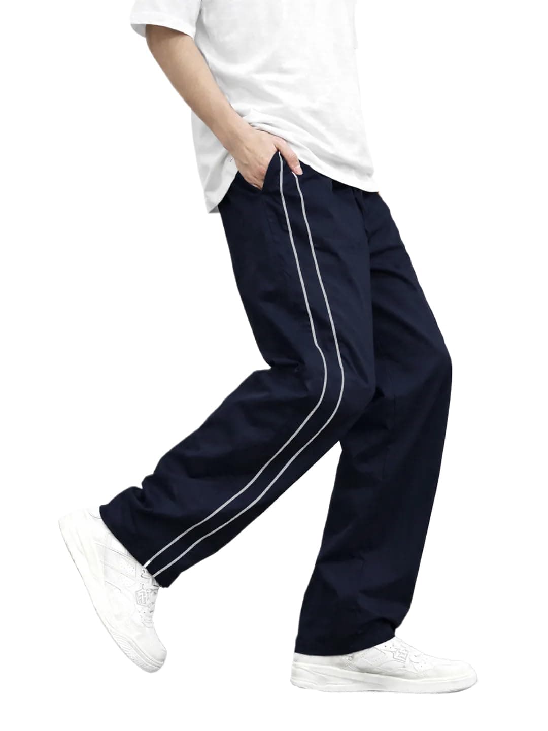 CHKOKKO Men’s Relaxed Track Pants for Gym Workout Running Casual Wear Sports Lower with Pockets Adjustable Drawstring Waist Lightweight Quick Dry Activewear Fitness