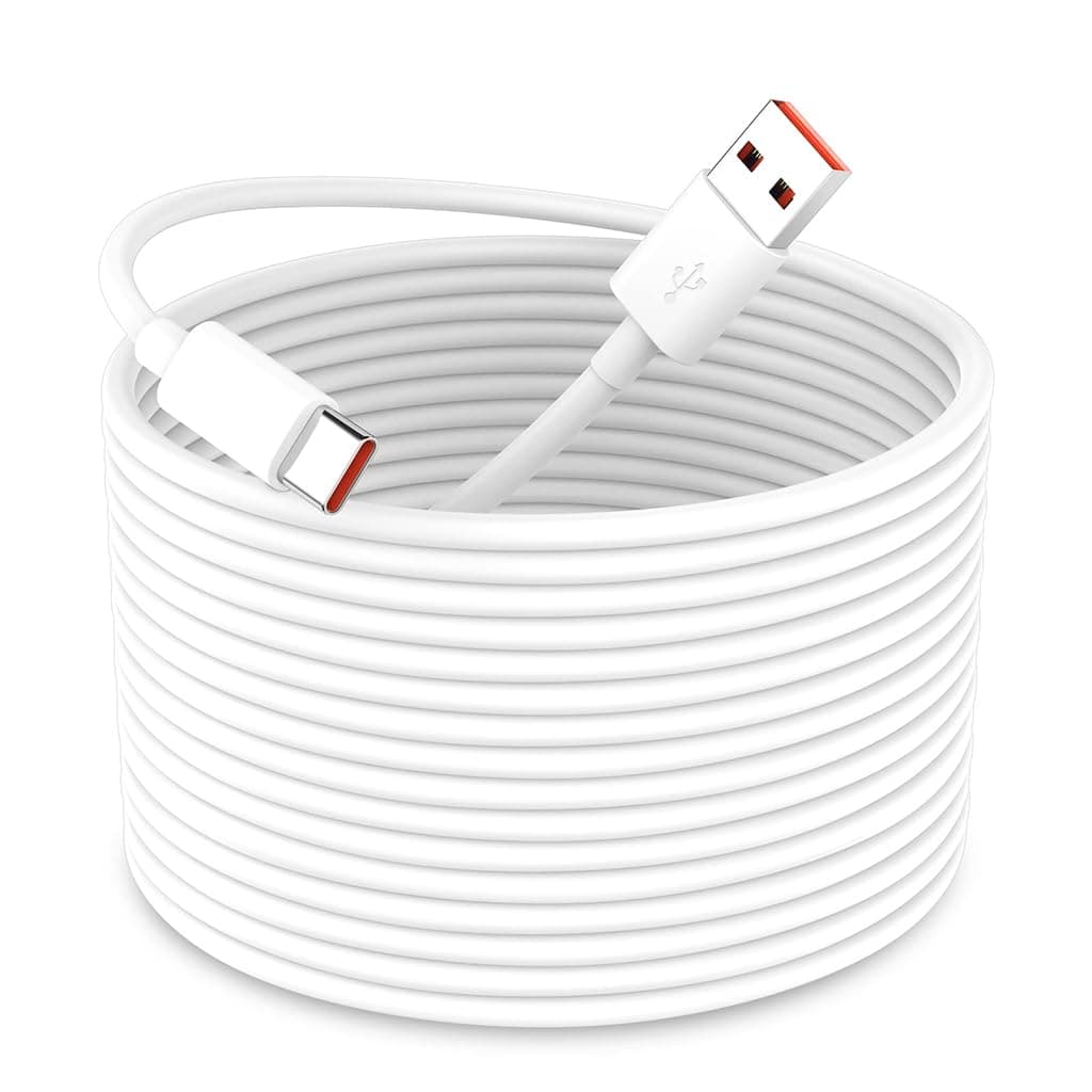 ZORBES® 16.4Ft USB to Type C Charging Cable, USB A to C for Security Camera, Type C Extension Cable Compatible with Wyze Cam Pan, Xiao-mi Home Cam EZVIZ, Mi Camera 360