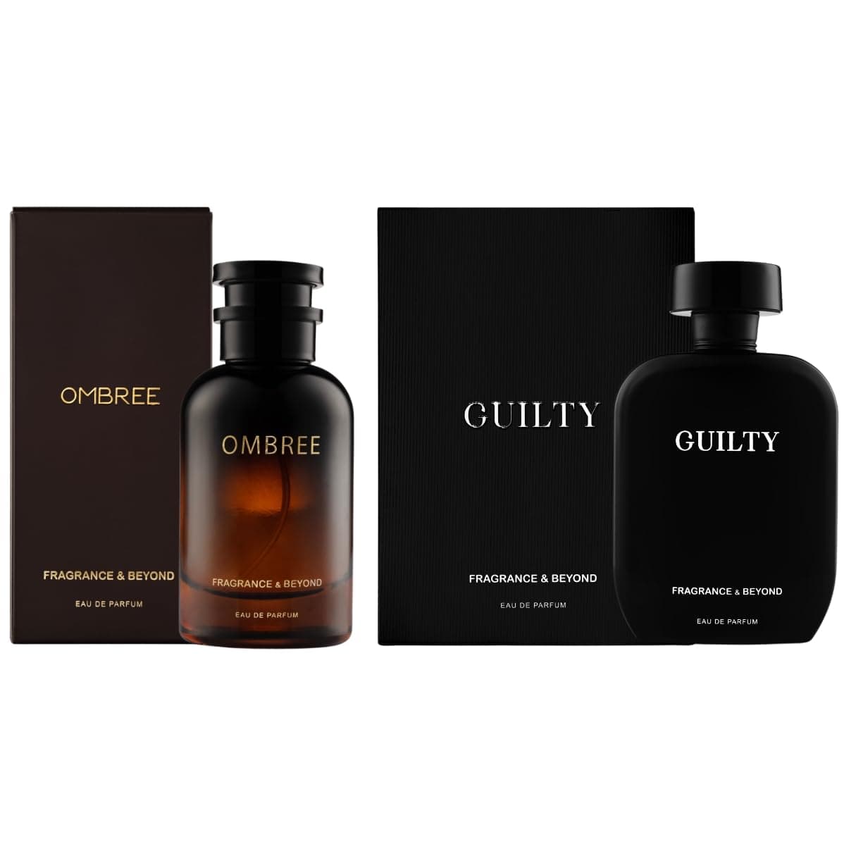 Fragrance & Beyond Ombre Oud & Guilty Perfume for Men | Pack of 2 x 100ml | Imported French Perfume with Amber, Rose & Oud, Leathery Notes – Citrus, Lavender & Amber | Intense Long Lasting Scent | Best Gift for Men