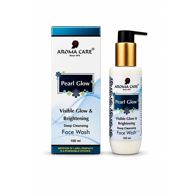 Aromacare Aroma Care Pearl Glow Face Wash for Skin Brightening & Radiance - Deep Cleansing, Removes Dirt & Impurities, Suitable for All Skin Types - 100ml