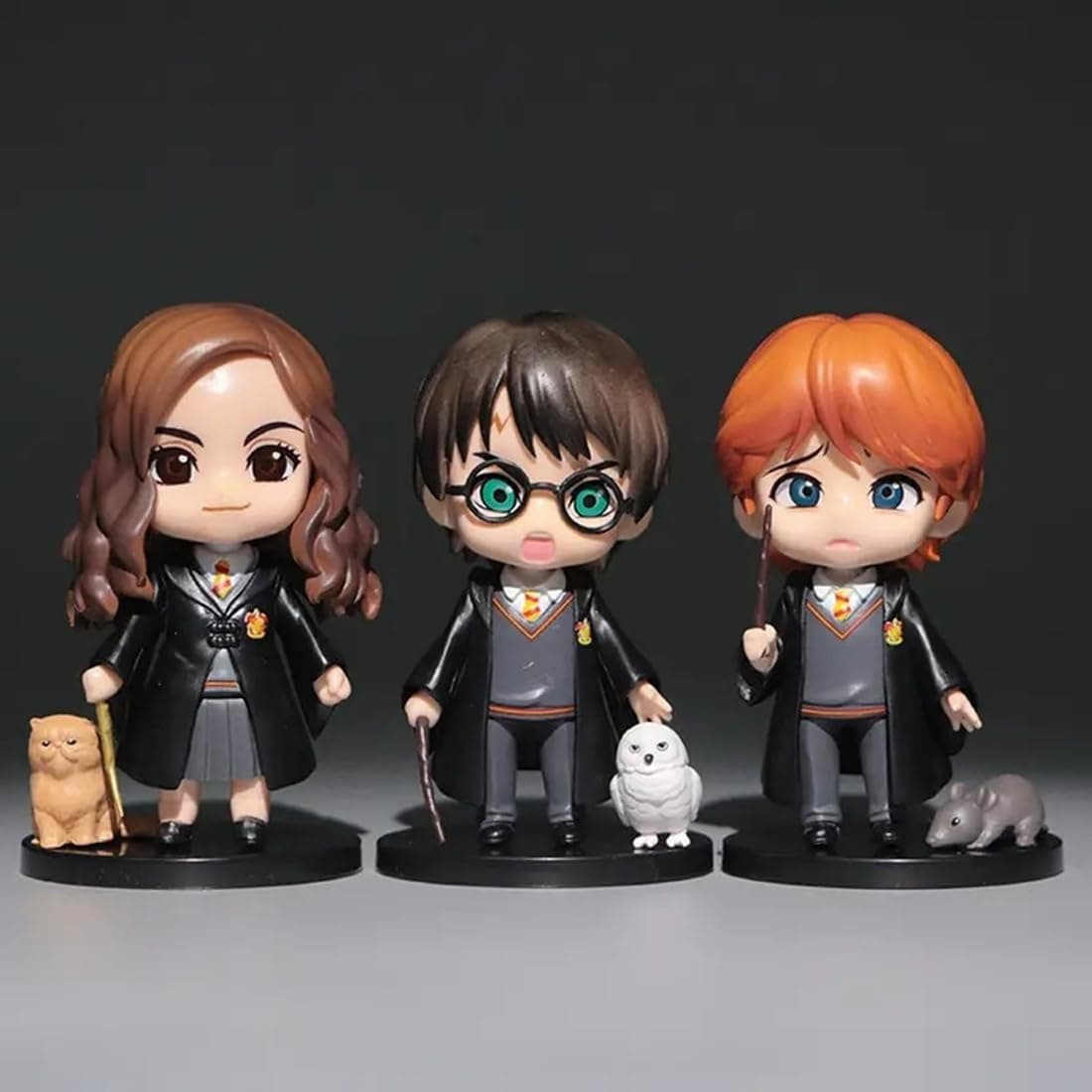 Unyks Star Harry Potter Action Figure Set of 3 Wizard Collectible Toys | PVC Action Figure Toys for Kids & Collectors - Harry Potter Set – 3 PCS