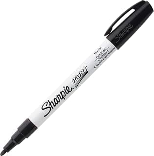 Sharpie Oil-Based Paint Marker, Fine Point, Black, 1 Count - Great for Rock Painting