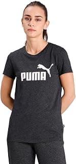 PUMA Women's Essentialentials Logo T-Shirt | 100% Cotton Regular Fit T-Shirt for Women | Ribbed Crew Neck | Iconic Puma Logo | Ideal for Workouts, Casual Outings & Everyday Wear