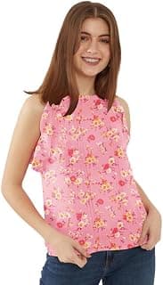 Zink London Women's Green Fig Solid Regular Top