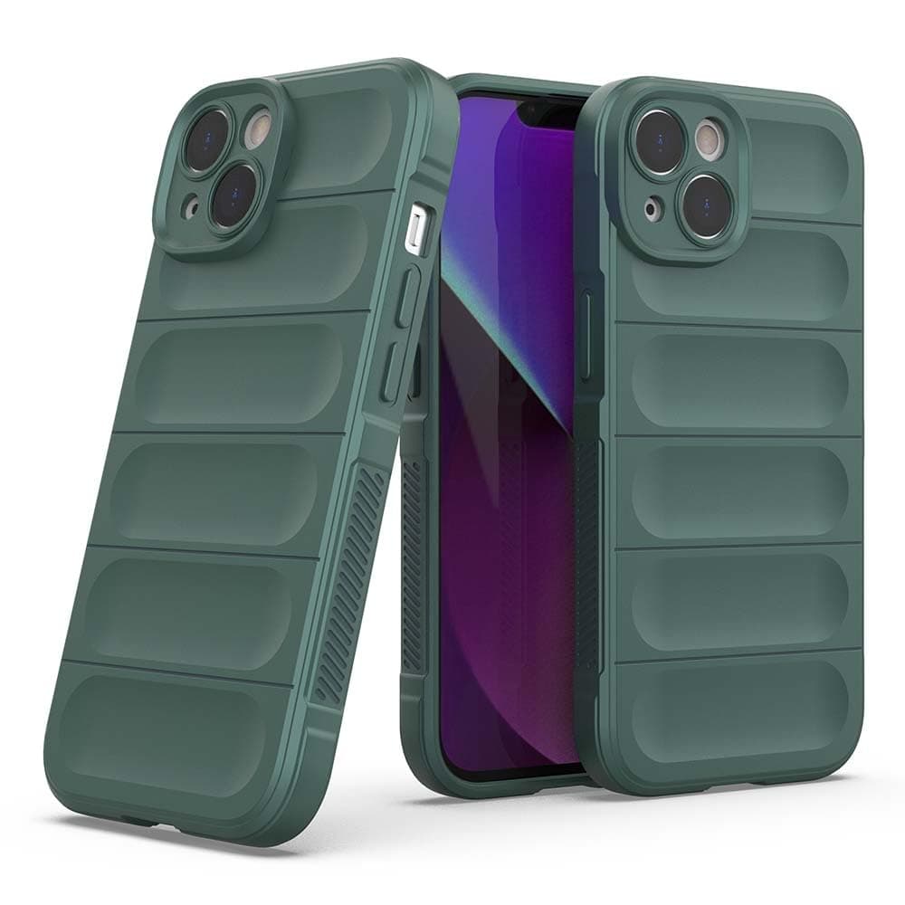 amazon basics Mobile Cover for Apple iPhone 14 | Full Camera Protection | Liquid Silicon Case | Flexible Bumper Case for Apple iPhone 14 (Green)