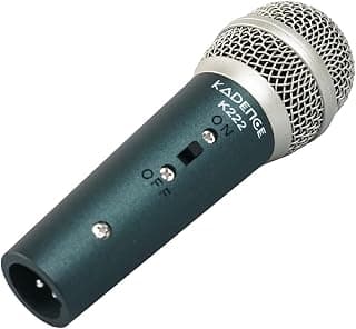 Kadence K222 Home Series Wired Mini Mic | 10ft Cable with 6.35mm Jack | Dynamic Cardioid Pickup | On/Off Switch | Studio & Karaoke Mic for Vocal Clarity | Dark Green