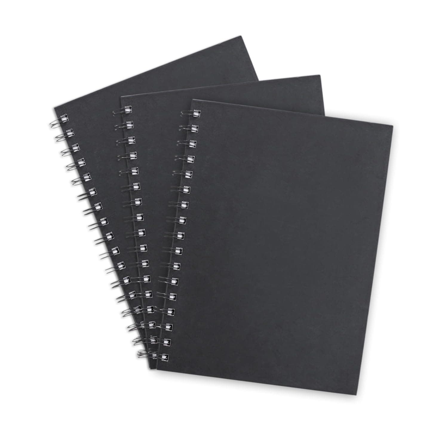 COI Graph Notebook Set of 3 | A5 Spiral Notebook 480 Pages | 100 GSM Bleed-Free 5mm Grid Paper | Twin-Wire Wiro Bound | Black PVC Cover | Acid-Free | Made in India