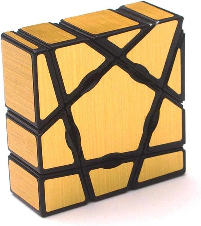 Hawkister YJ Super Floppy Ghost Mirror Cube 1x3x3 Magic Speed Cube Brain Teasers Puzzle, Gold