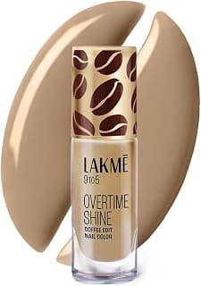 Lakme 9 to 5 Overtime Shine Nail Polish - Coffee Edit- 03 Latte Love 6ml