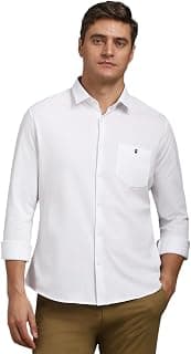 Louis Philippe Men's Solid Regular Fit Shirt