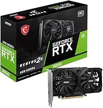 MSI GeForce RTX 3050 Ventus 2X 6G OC Graphic Card - NVIDIA GeForce RTX 3050 GPU, 6GB GDDR6 96-Bit Memory, 14 Gbps, PCI Express 4 Interface, Up to 1492 MHz, Dual Fan - PCIe