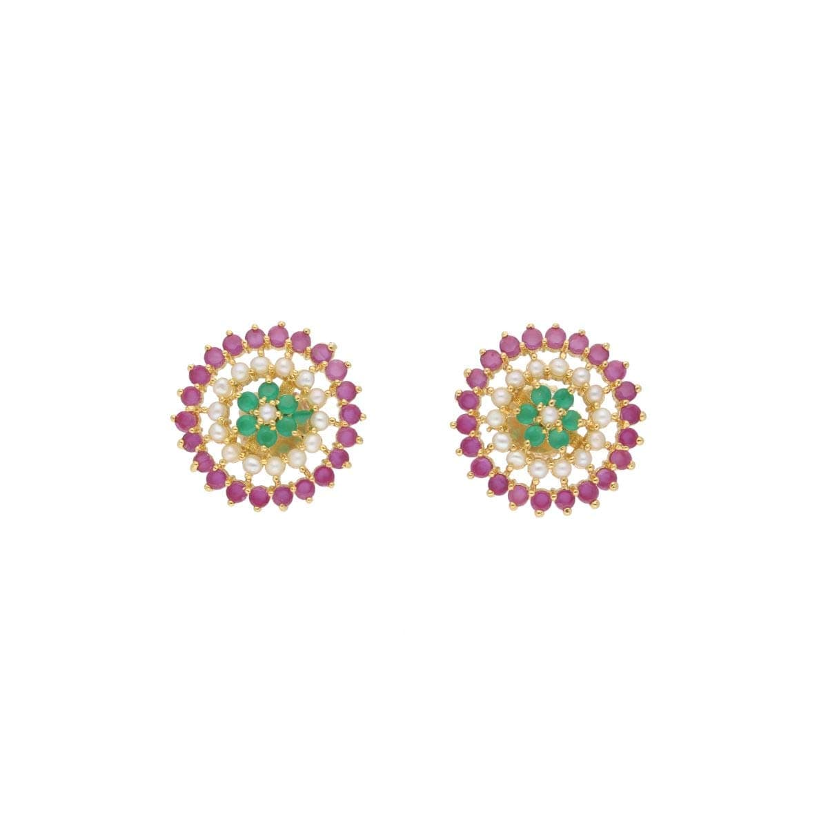 Sri Jagdamba Pearls Beautiful Marina Pearl Earrings For Women and Girls | Ideal For Indo-western, Office-Wear, Wedding, Parties