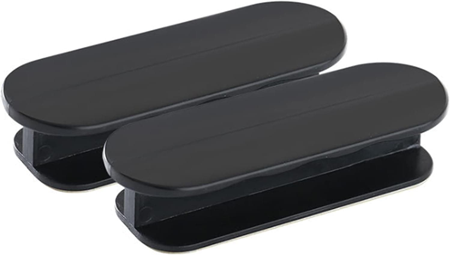 KPNG Self-Stick Instant Cabinet Drawer-Humanity Handle Helper Auxiliary for Kitchen Cabinet Knobs, Window Sliding Door-Wardrobe Push Pull Helper Stick-on Handles (Black, Pack of 2)