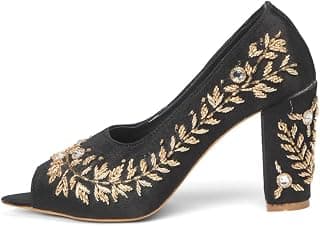 Rettrose The Golden Vine Hand Embellished Luxury Heel
