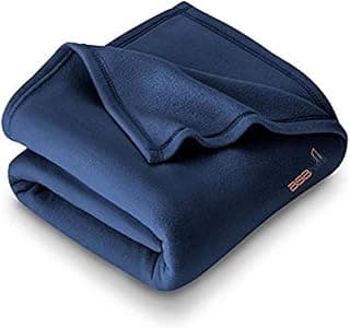 BSB HOME® 300 GSM Special for Heavy Winter Plain Light Weight Polar Fleece Blanket for Single Bed (152x220 cm, Color-Blue)