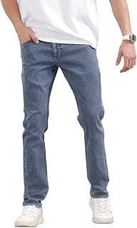 WROGN Men's Cotton Stretch Jeans | Solid | Slim Fit | Mid Rise