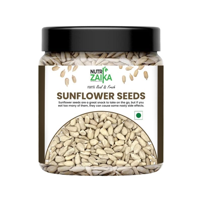 NUTRIZAIKA Premium Raw Sunflower Seeds for Eating 100g - Protein, Fibre and Antioxidants Rich Superfood for Heart Health, Immune Support, Healthy Diet Snack