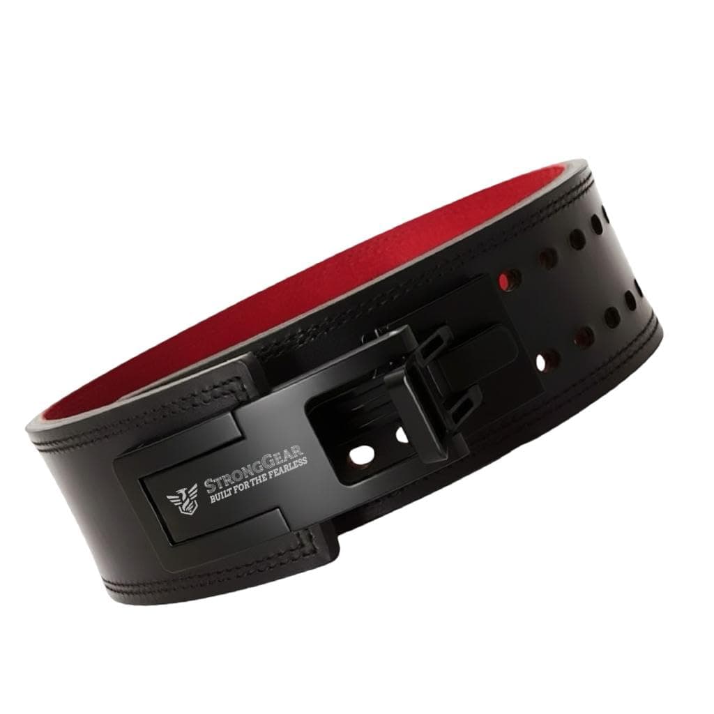 STRONGGEAR™ 13MM Adjustable Lever Belt for Man and Women, Crafetd from Heavy Duty Genuine Leather with Heavy Duty Buckle, Professional Weight Lifting Belt.