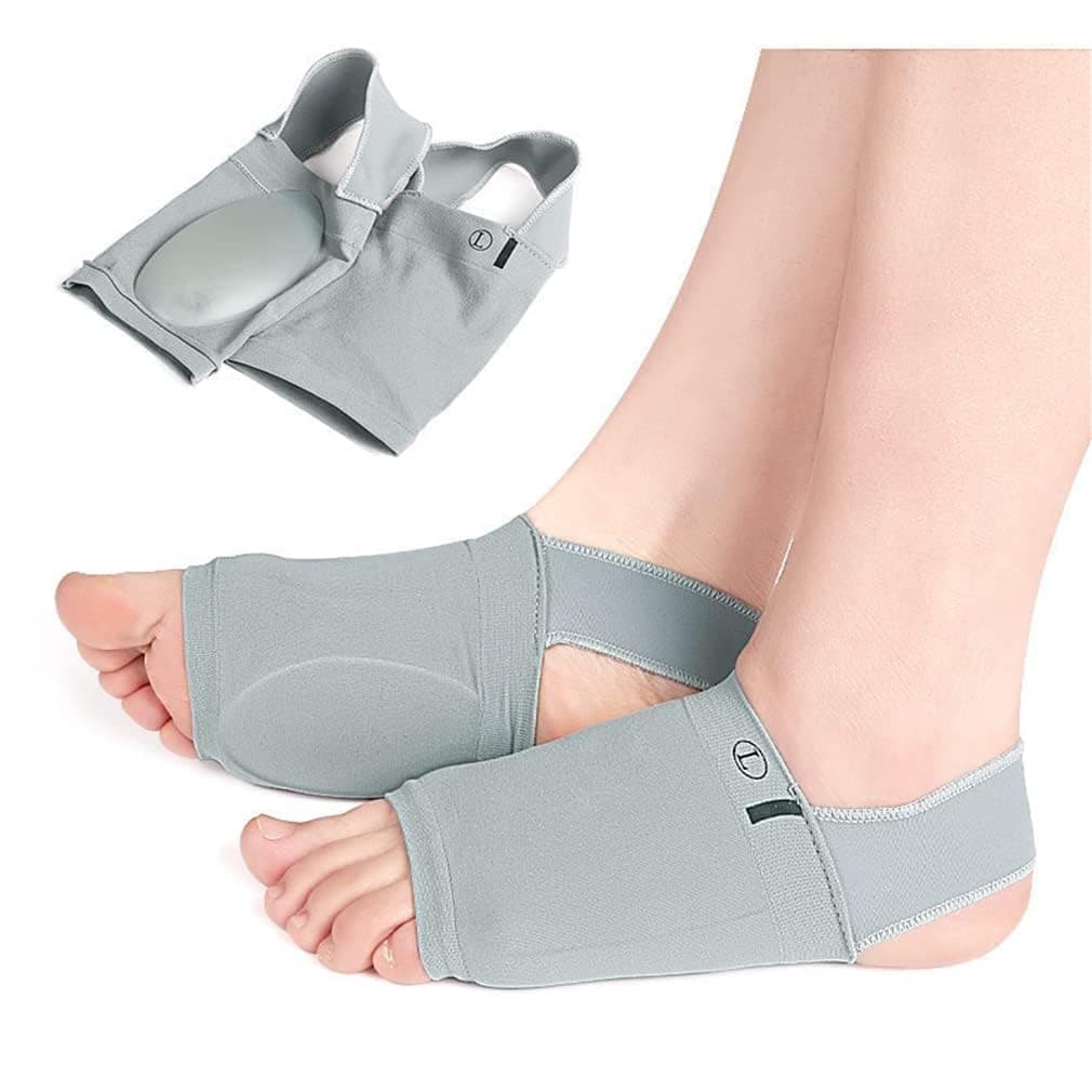 QUIQSHIPP Flat Arch Support for Men & Women | Medial Arch Support for Flat Feet Correction Sleeve with Cushion | Plantar Fasciitis Leg Pain Relief Product | Free Size - 1 Pair