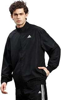 adidas Men's Corp Wv Ttop Sports Jacket - Black Durable, Lightweight, Breathable Sportswear track Jacket for Gym, Running, Fitness, Casual Activewear For All-Season