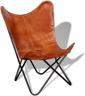 Leather Butterfly Chair, Leather BKF, Living Room Luxury, Relaxing Chair Full Chair Black Leg