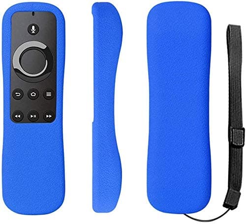 Oboe SIKAI Protective Silicone Remote Case Compatible with Fire TV, Fire TV Stick, Fire TV Cube 5.9'' Alexa Voice Remote Skin Cover Shockproof Anti-Slip Remote Case with Lanyard (Blue)