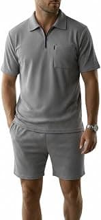 SMOWKLY Men’s Cotton Blend Pyjama Set | Half Sleeve Polo T Shirt & Shorts for Men | Summer Co Ord Set |Casual Lounge Outfit | Night Suit for Men | Comfortable Sleepwear
