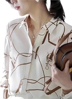 DIVINE FABRICS Women's Floral Printed Button Down Western Shirt with Collar Neck and Rolled-Up Long Sleeves in Relaxed Fit