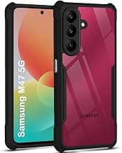 TheGiftKart Shockproof Crystal Clear Back Cover Case for Samsung Galaxy M47 5G | 360 Degree Protection | Protective Design | Transparent Back Cover Case for Samsung M47 5G (PC & TPU, Black Bumper)