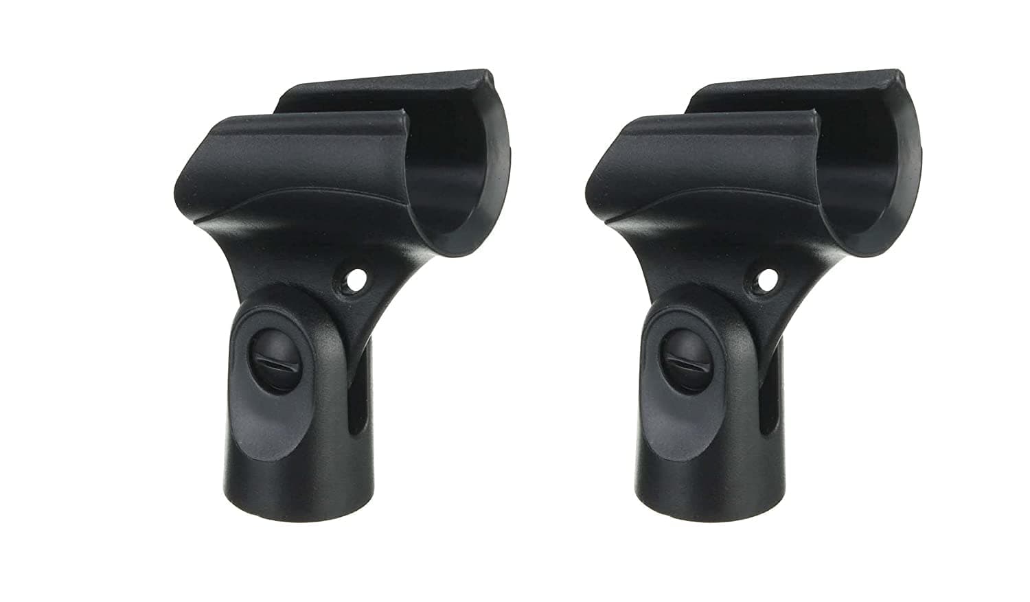 kh Universal Microphone Clip Holder, Comes with 5/8 for Handheld Microphones Microphone Clip for all Wired Microphone (Pack of 2) (Mic Clip-2)