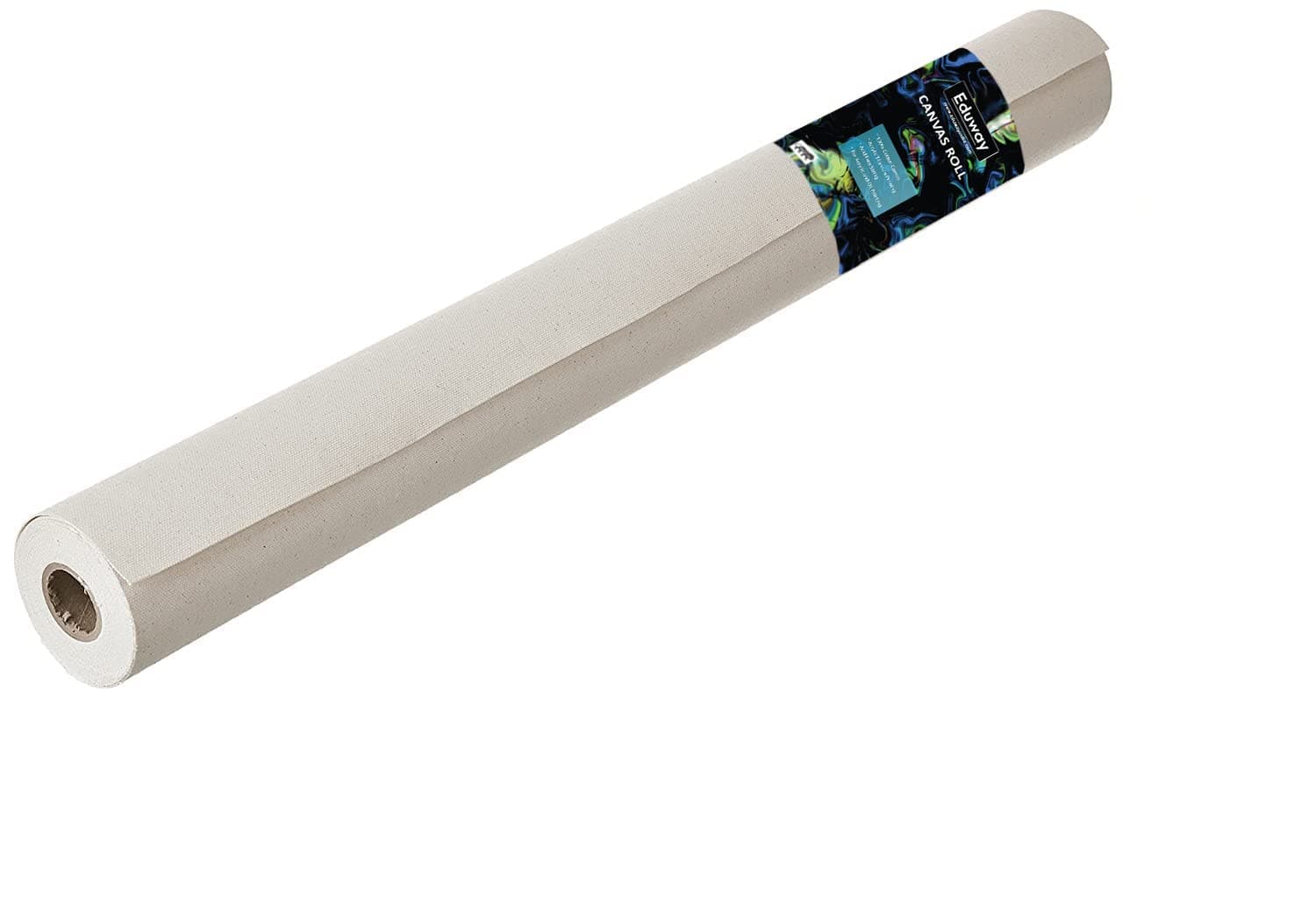 Eduway Cotton Canvas Roll for Painting, Artist' Series, White, Width 24" (600 mm), Length 5 Meter (24”inch x 5 Meter)