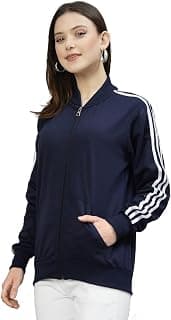 UZARUS Women Cotton Full Zipper Sweatshirt Fleece Jacket for Winter