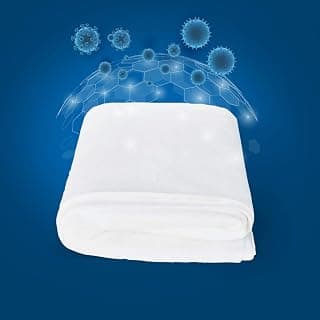 Duroflex Duro Safe - Waterproof, Stainproof, Skin Friendly Polyester Fabric Double Size Mattress Protector Treated With Heiq Viroblock Swiss Technology (White, 78X48 Inches)