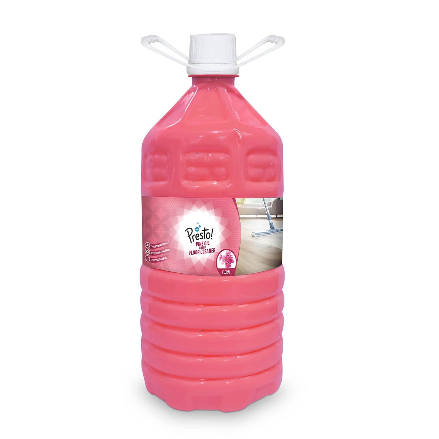 Amazon Brand - Presto! Surface & Floor Cleaner | 5 Litres | Floral Fragrance | Essential Liquid Cleaning Solution