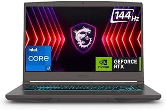 MSI Thin 15, Intel 13th Gen. i7-13620H, 40CM FHD 144Hz Gaming Laptop (16GB/512GB NVMe SSD/Windows 11 Home/NVIDIA GeForce RTX 3050, GDDR6 4GB/Cosmos Gray/1.86Kg) B13UC-124IN