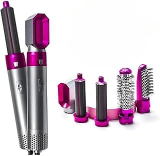 Elevea 𝟏𝟓 𝐘𝐞𝐚𝐫𝐬 𝐆𝐮𝐚𝐫𝐚𝐧𝐭𝐞𝐞 5 in 1 Professional Hair Styler for Women, Hot Air Brush Straightener, Curler, Volumizer, Blow Dryer with 5 Attachments for Salon-Like Styling at Home