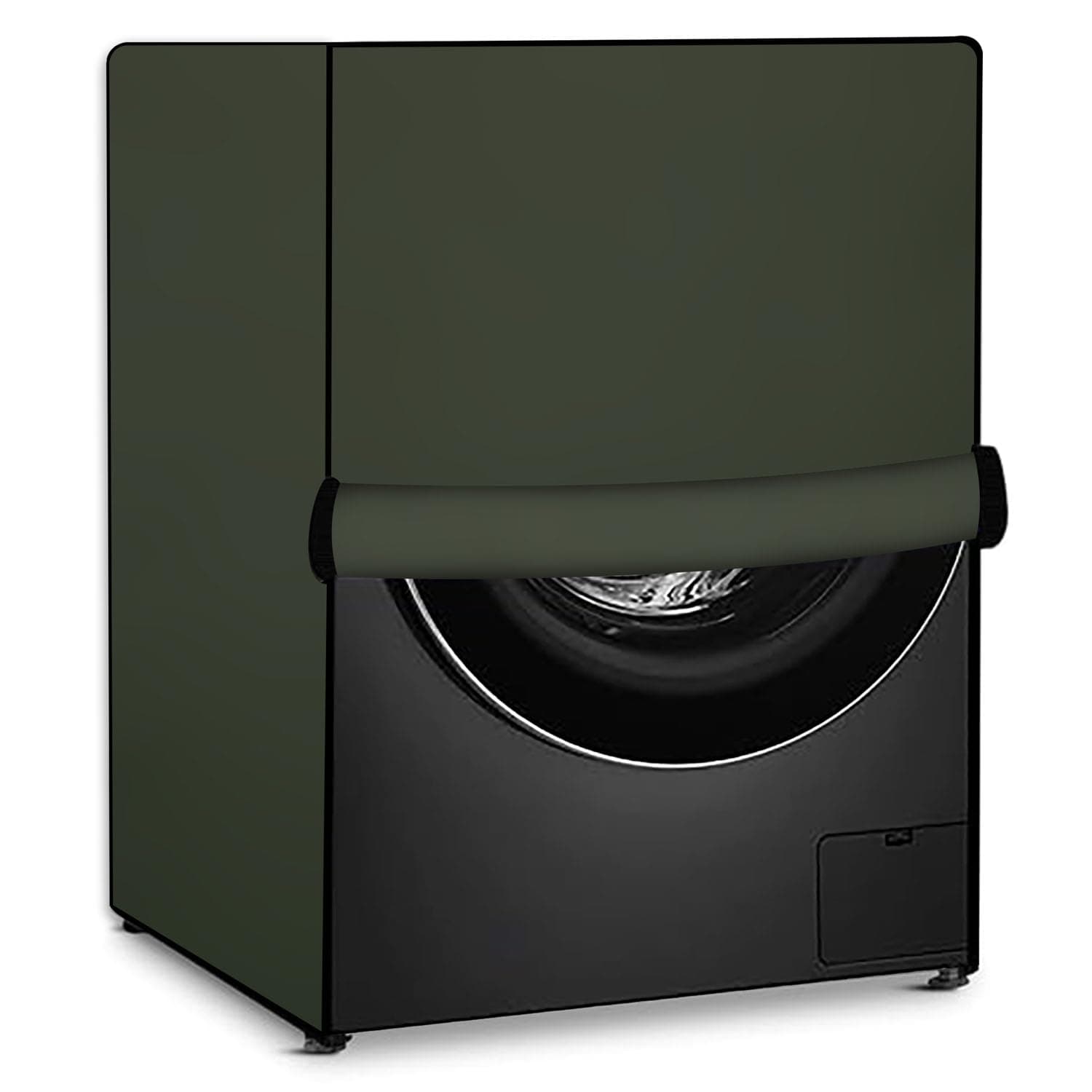 Stylista Washing Machine Cover Compatible for Samsung 6.5 kg WW65M206L0W/TL Front Load Military