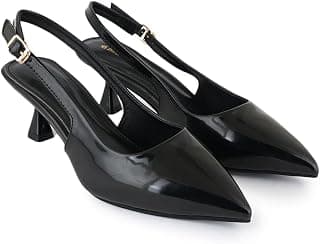 DROP BOLD Pointed Toe Slim Heel Pumps for Women