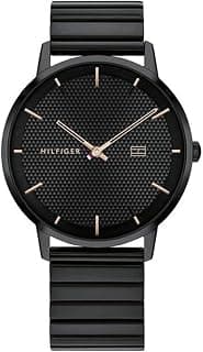 Tommy Hilfiger Mens 40.5 James Black Dial Zinc Alloy Watch - NCTH1791655