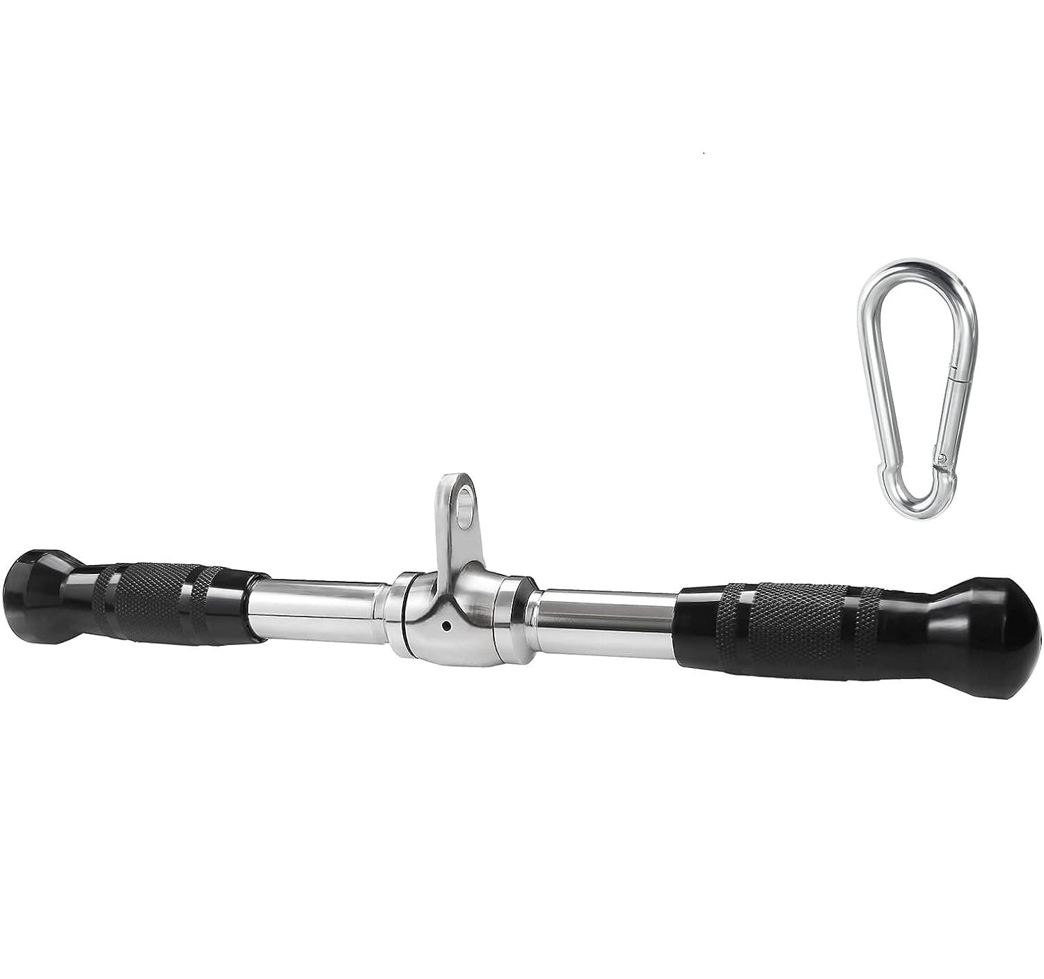 BlackMountain LAT Pull Down Cable Attachment, Tricep Press Down Bar, with Diamond Knurl Handle, Bodybuilding Strength Training Attachments Tricep Handle (Grip Tricep Handle)