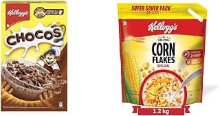 Kellogg's Combo, Kellogg's Chocos, High in Protein, B Vitamins, Calcium and Iron, 700g and Kellogg's Corn Flakes Original, 1.2 kg